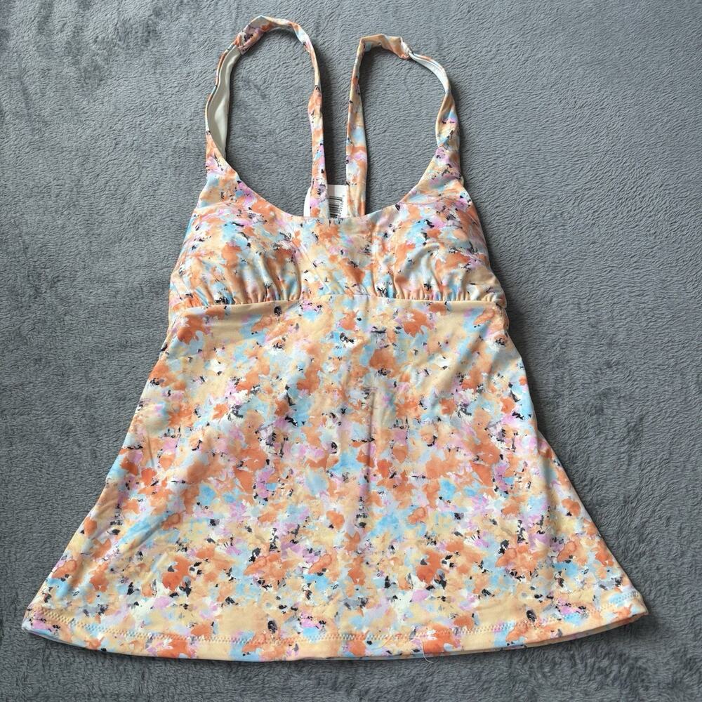 Prana Womens Tankini Swim Top Small Floral Mallorca Impression New